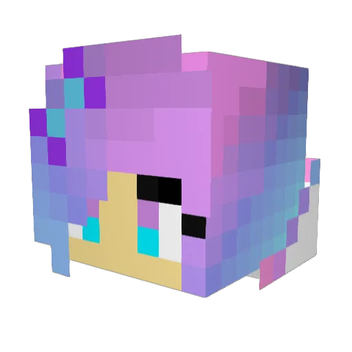 Alyss1a Minecraft avatar head, 3D render