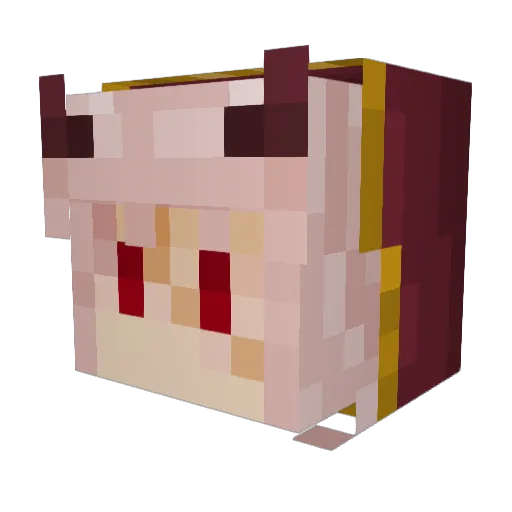 AlyssaByssKitty Minecraft avatar head, 3D render