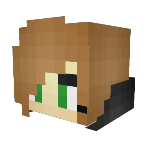 AlyssaDarkshadow Minecraft avatar head, 3D render