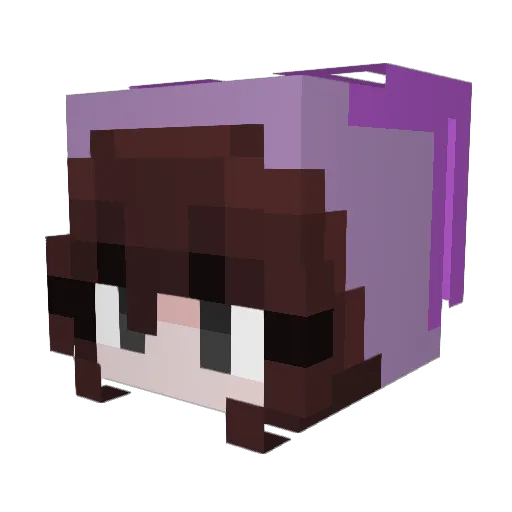 AlyssaFNAF Minecraft avatar head, 3D render