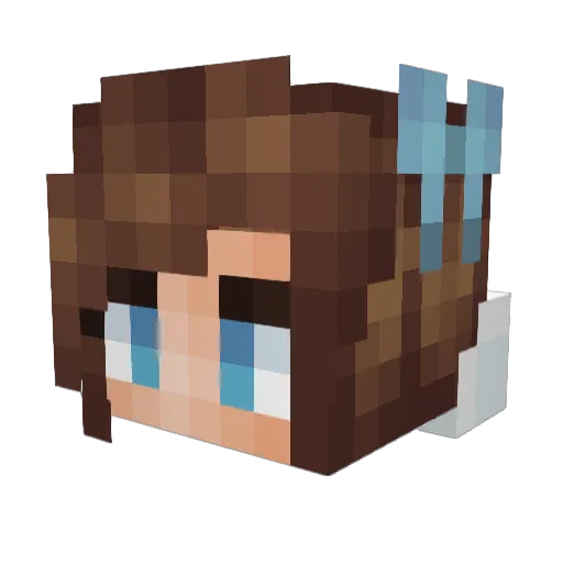 AlyssaImagine Minecraft avatar head, 3D render
