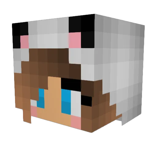 AlyssaMae2002 Minecraft avatar head, 3D render