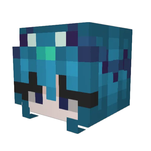 AlyssaSky Minecraft avatar head, 3D render