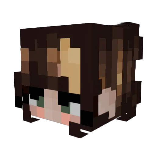 Alyssafr Minecraft avatar head, 3D render