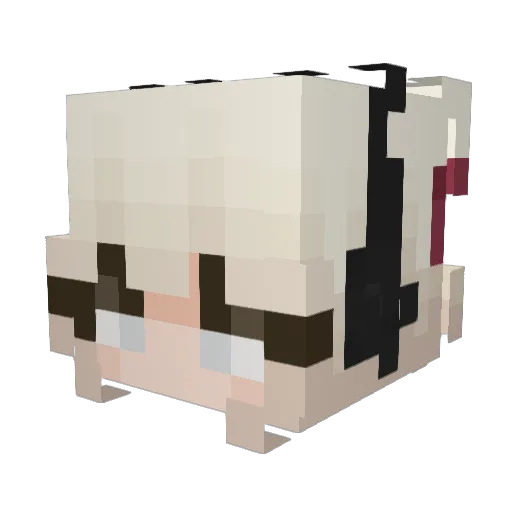 Alyssen Minecraft avatar head, 3D render