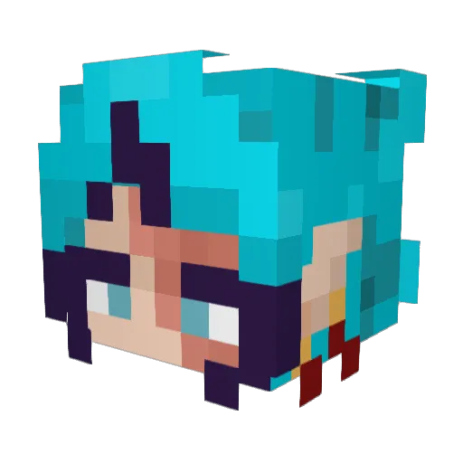 Alysterm Minecraft avatar head, 3D render