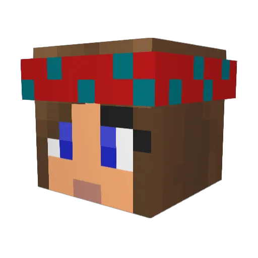 Alytaz Minecraft avatar head, 3D render