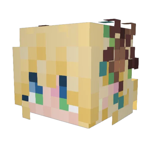 AlythAmazon Minecraft avatar head, 3D render