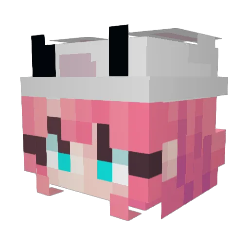 Alyxxon Minecraft avatar head, 3D render