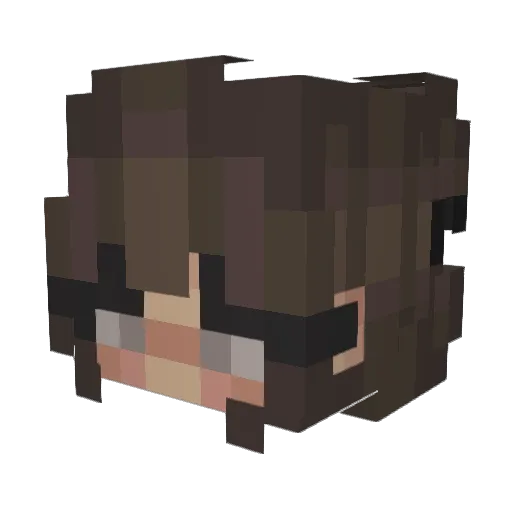 Alyzee2012 Minecraft avatar head, 3D render