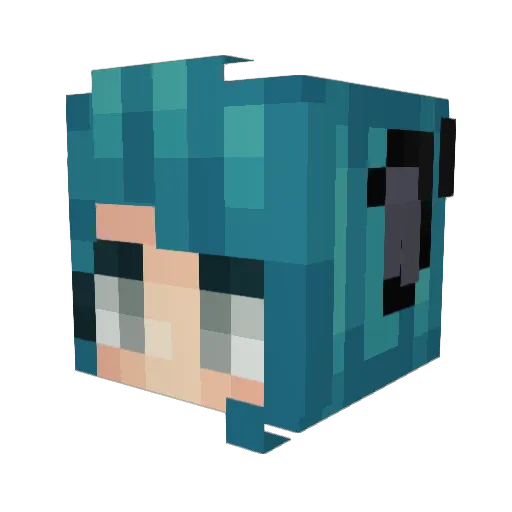 Alyzzzz Minecraft avatar head, 3D render