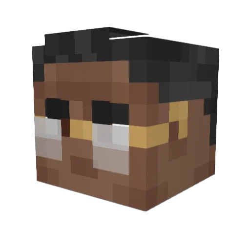 AlzForYear Minecraft avatar head, 3D render