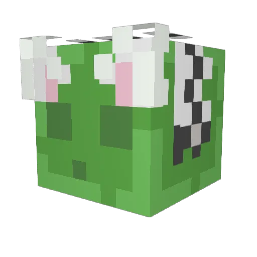 Alzandre Minecraft avatar head, 3D render