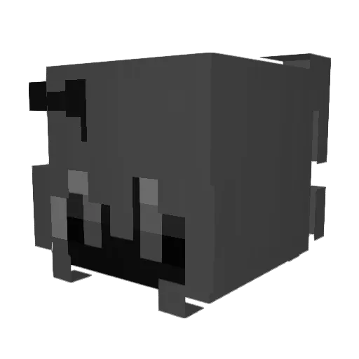 Alzeaa Minecraft avatar head, 3D render