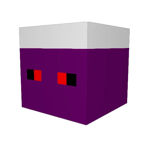 Alzedx Minecraft avatar head, 3D render
