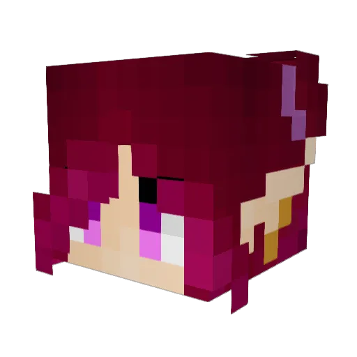 Alzena_twn Minecraft avatar head, 3D render