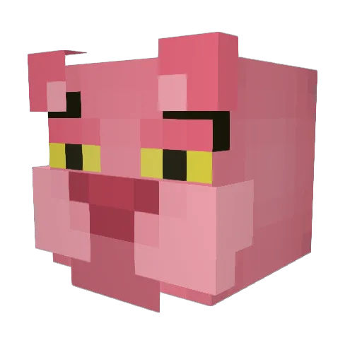 AlziBalzi Minecraft avatar head, 3D render