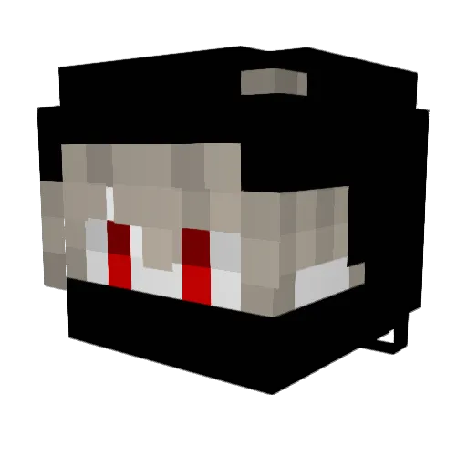 Alzik_YT Minecraft avatar head, 3D render