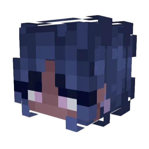Alzn1 Minecraft avatar head, 3D render