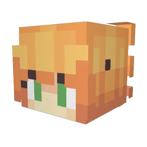 Alzzeth Minecraft avatar head, 3D render