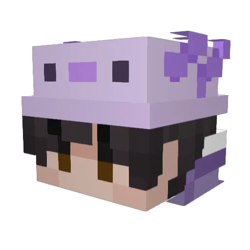 Am0oraa Minecraft avatar head, 3D render