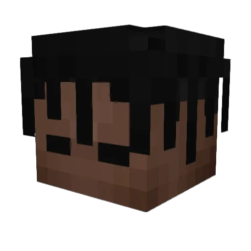 Am15 Minecraft avatar head, 3D render