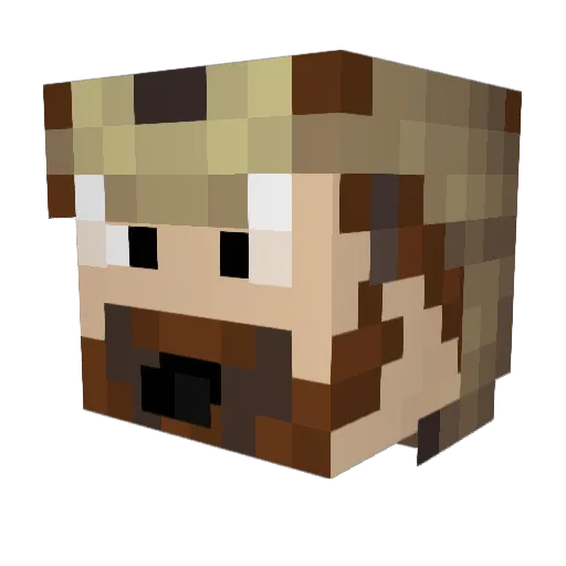 Am1944 Minecraft avatar head, 3D render