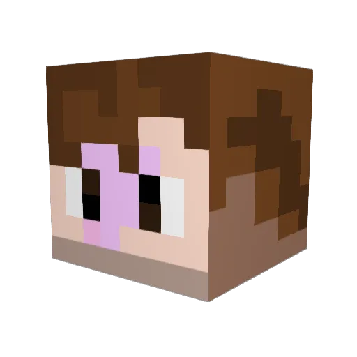 Am3de3o Minecraft avatar head, 3D render