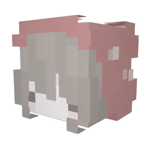 Am3li4x Minecraft avatar head, 3D render