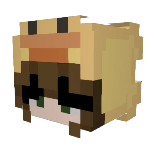 Am3lia04 Minecraft avatar head, 3D render