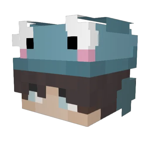 Am9_ Minecraft avatar head, 3D render