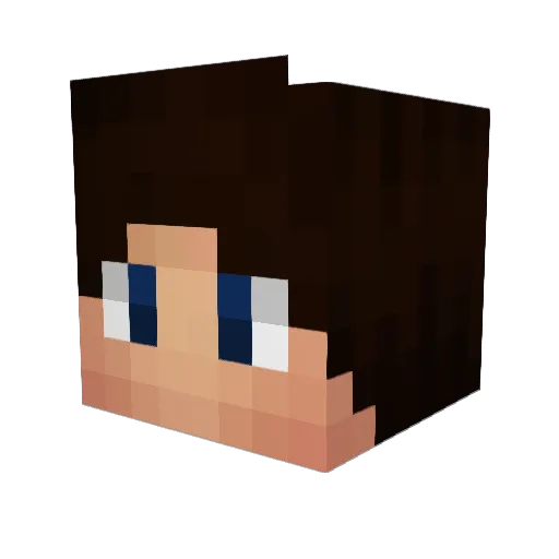 AmAJ Minecraft avatar head, 3D render