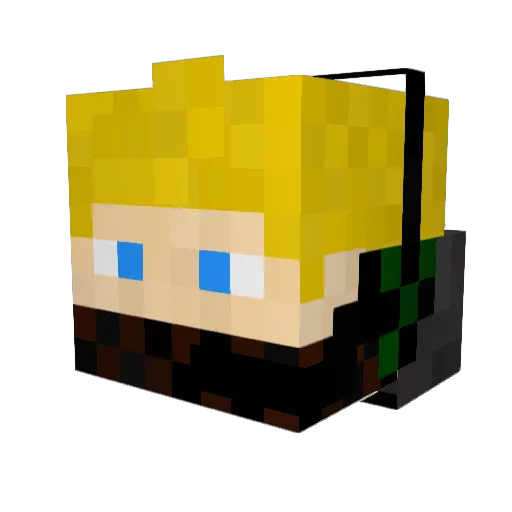 AmBestenSpieler Minecraft avatar head, 3D render