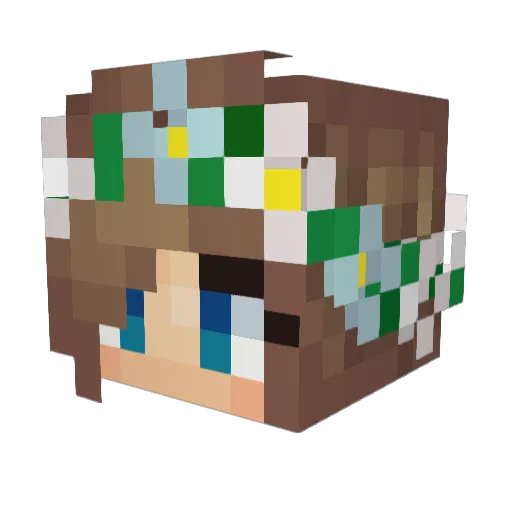 AmBiPoN Minecraft avatar head, 3D render