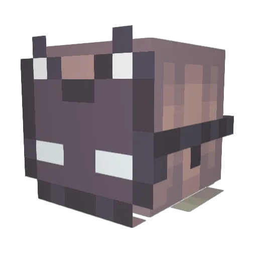 AmCat1 Minecraft avatar head, 3D render