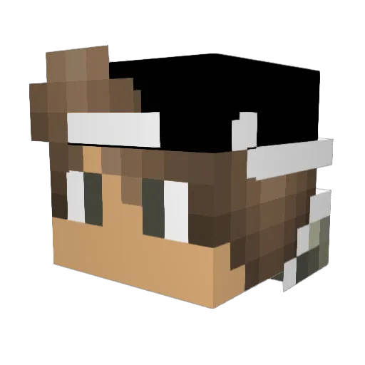 AmCrazy Minecraft avatar head, 3D render
