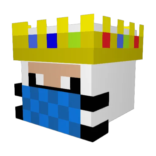 AmHans Minecraft avatar head, 3D render