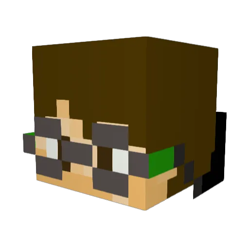 AmIFlying Minecraft avatar head, 3D render