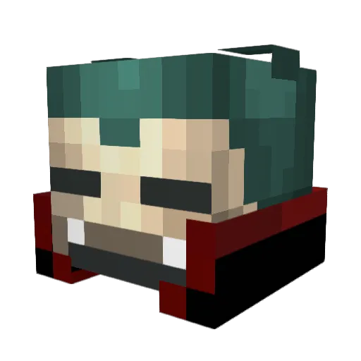 AmIRightChat Minecraft avatar head, 3D render