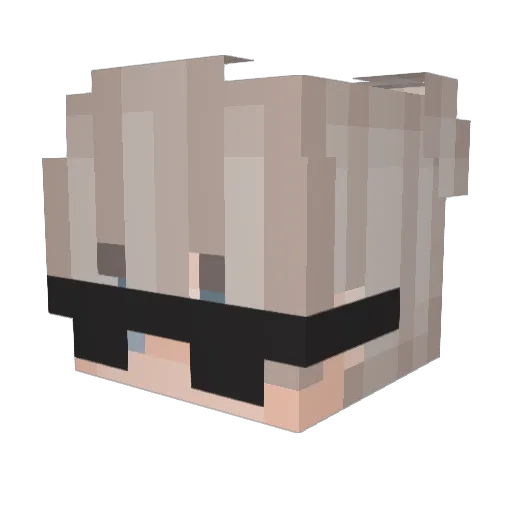 AmJerm Minecraft avatar head, 3D render
