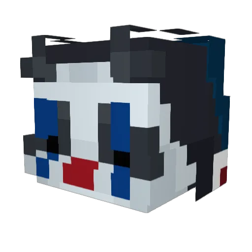 AmKINGsnail Minecraft avatar head, 3D render