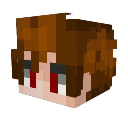 AmNatsuya Minecraft avatar head, 3D render