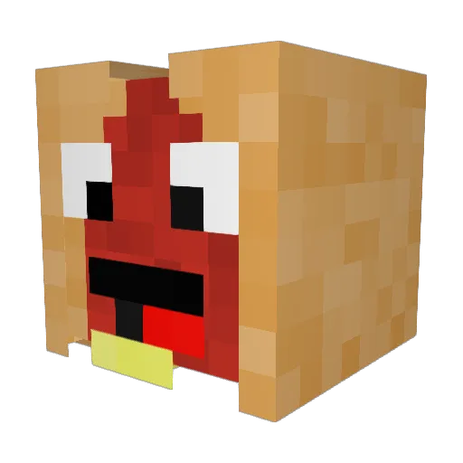 AmNiceGuy Minecraft avatar head, 3D render