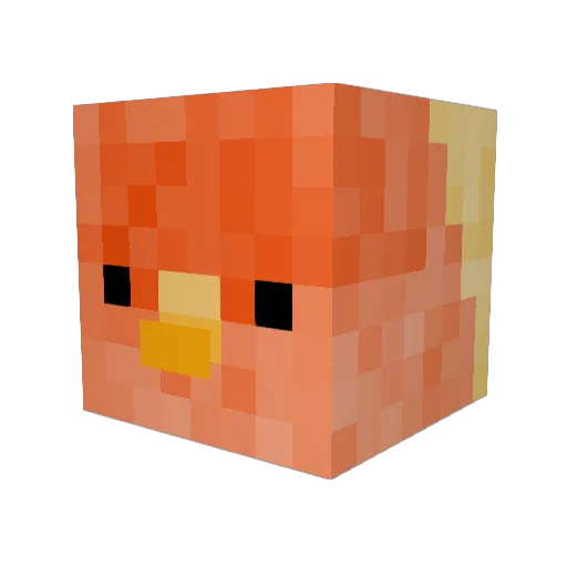 AmProGamer_ Minecraft avatar head, 3D render