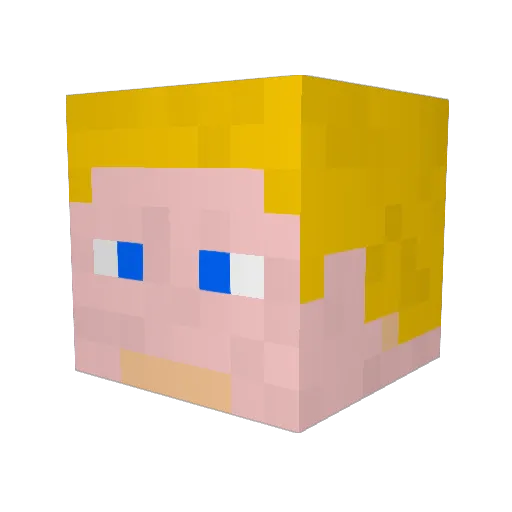 AmTibe Minecraft avatar head, 3D render