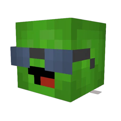 AmTortoise Minecraft avatar head, 3D render