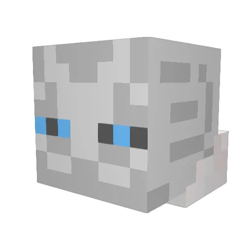 AmWompist Minecraft avatar head, 3D render