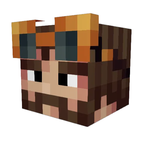 AmaKoPangolin Minecraft avatar head, 3D render