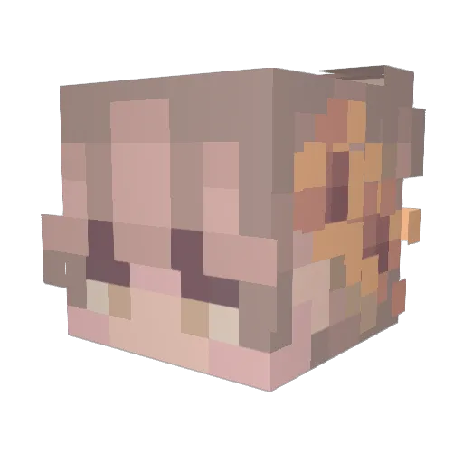 Ama_tisto Minecraft avatar head, 3D render