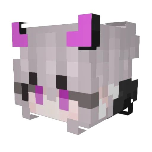 Ama_ya Minecraft avatar head, 3D render